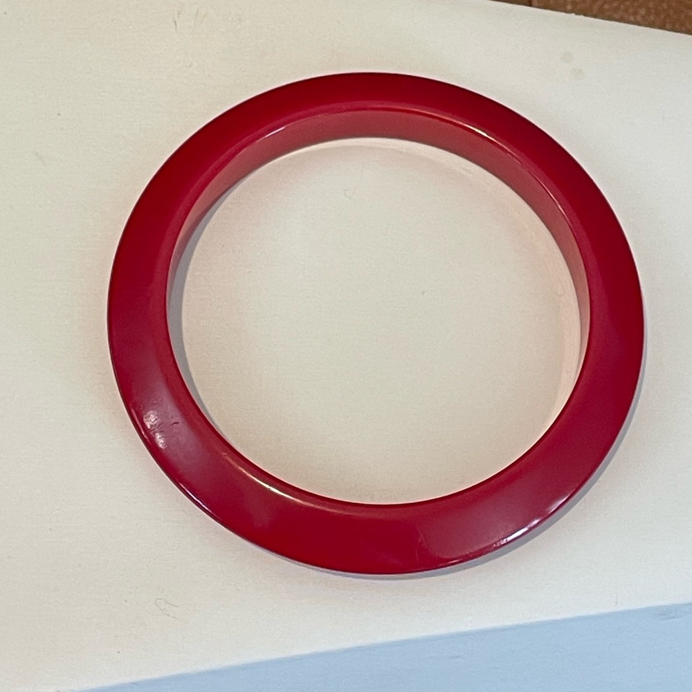 Cherry Red Bakelite Bangle - image 2